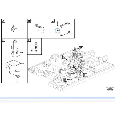 14518349 14594697 VOE1451834 Excavator Engine Computer Display Controller VECU for Volvo Excavator Spare Pats EC210B EC140B EC24