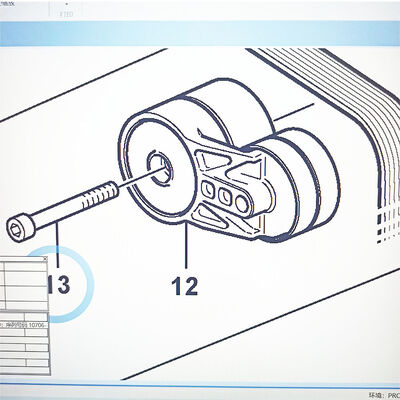 Excavator Pulley Belt Tensioner VOE 20459947 20554253 for  EC140 EC160 EC180 EC210 EC240 EC290B BFM2012